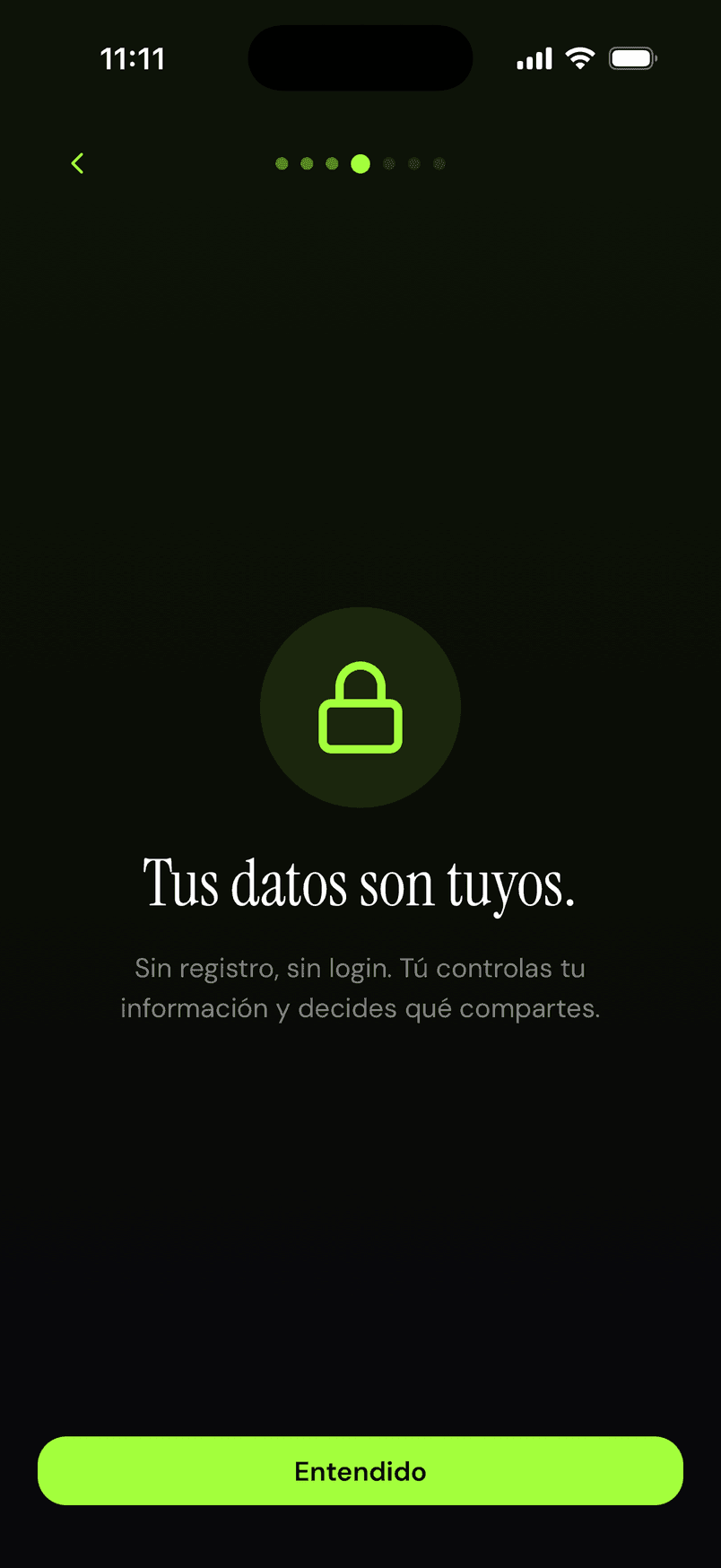 Privacidad: tus datos son tuyos, sin registro y sin login.